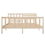 vidaXL Cadre de lit sans matelas bois massif 120x200 cm