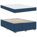 vidaXL Cadre de lit avec matelas Bleu 160 x 200 cm tissu