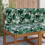 vidaXL Coussin de canapé d'extérieur 2 Pièces Motif feuille Polyester