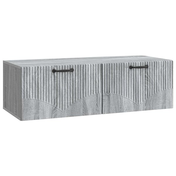 vidaXL Meuble TV mural Sonoma gris 98 x 41 x 30 cm Bois d'ingénierie