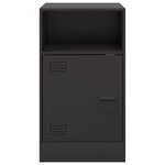 vidaXL Tables de chevet 2 Pièces noir 34 5x39x62 cm acier