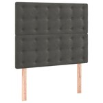 vidaXL Sommier à lattes de lit et matelas Gris foncé 80x200 cm Velours