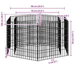 vidaXL Lit surélevé à gabion hexagonale 100 x 90 x 50 cm