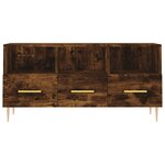 vidaXL Meuble TV chêne fumé 102x36x50 cm bois d'ingénierie