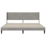 vidaXL Cadre de lit avec tête de lit Gris clair 200 x 200 cm Velours