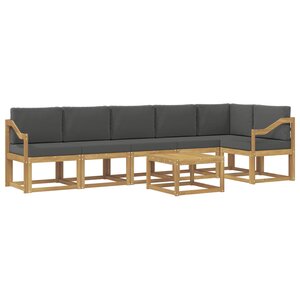 vidaXL Ensemble de canapés d'extérieur 7 pc Blanc et anthracite
