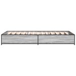 vidaXL Cadre de lit sans matelas sonoma gris 100x200 cm