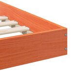 vidaXL Cadre de lit Marron cire 200 x 220 cm Bois massif en pin