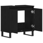 vidaXL Meuble de Lavabo de Salle de Bain Chêne noir 58 x 33 x 60 cm