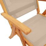 vidaXL Chaises pliables de jardin lot de 2 bois d'acacia et textilène