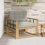 vidaXL Sofa de milieu extérieur Polyester Blanc