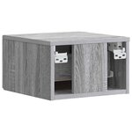 vidaXL Cabinet de chevet mural 2 pièces Sonoma gris 49 x 34 5 x 20 cm