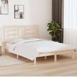 vidaXL Cadre de lit Bois de pin massif 160x200 cm