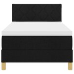 vidaXL Lit de box spring avec matelas & LED noir 90x190 cm tissu
