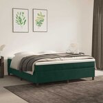 vidaXL Cadre de lit vert foncé 180x200 cm velours