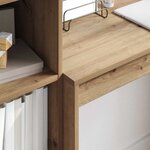 vidaXL Bureau avec tiroir avec étagère 2 Pièces Chêne artisanal