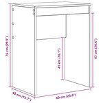 vidaXL Bureau avec tiroir avec étagère avec stockage 2 Pièces Blanc