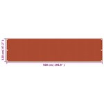 vidaXL Écran de balcon Orange 120x500 cm PEHD