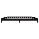 vidaXL Lit empilable Noir 80x200 cm Bois de pin massif