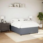 vidaXL Cadre de lit sans matelas gris foncé 140x200 cm velours