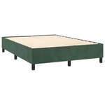 vidaXL Cadre de lit sans matelas vert foncé 140x190 cm velours
