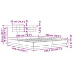 vidaXL Cadre de lit avec tête de lit Bois Ancien 200 x 200 cm
