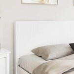 vidaXL Cadre de lit avec rangement et tête de lit Blanc 200 x 200 cm