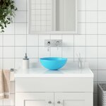 vidaXL Lavabo de salle de bain Céramique Vert Rond