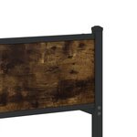 vidaXL Cadre de lit en métal sans matelas chêne fumé 120x190 cm