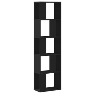 vidaXL Bibliothèque 5 niveaux noir 45x23 5x162 5 cm bois d'ingénierie