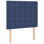 vidaXL Sommier à lattes de lit avec matelas Bleu 80x200 cm Tissu