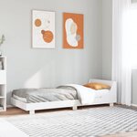 vidaXL Cadre de lit sans matelas blanc 90x190 cm bois de pin massif