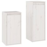 vidaXL Meubles TV 2 Pièces Blanc Bois massif de pin