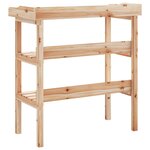 vidaXL Table à plantes avec étagères 78x38x82 5cm bois de sapin solide