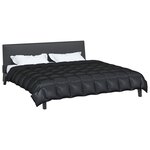 vidaXL Duvet d'hiver Noir 220 x 260 cm Satin et Microfibre