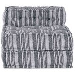 vidaXL Pouf Modulaire en Gris  70x70x54 cm  Tissu