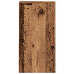 vidaXL Tables de chevet avec tiroir 2 Pièces vieux bois 35x34x66 5 cm