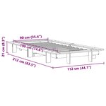 vidaXL Cadre de lit sans matelas blanc 90x190 cm bois de pin massif