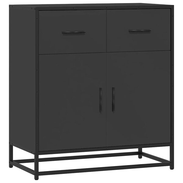 vidaXL Buffet noir 68x35x76 cm bois d'ingénierie