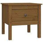 vidaXL Tables d'appoint 2Pièces Marron miel 50x50x49cm Bois massif de pin