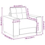 vidaXL Fauteuil noir 60 cm velours