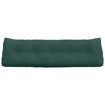 vidaXL Coussin de Dos Vert foncé 160 x 24 x 50 cm Velours