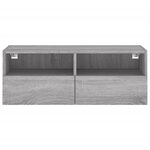 vidaXL Meuble TV mural sonoma gris 80x30x30 cm bois d'ingénierie