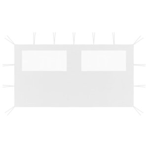 vidaXL Paroi latérale de belvédère avec fenêtres 4x2 m Blanc