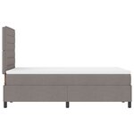 vidaXL Lit à ressorts taupe avec matelas et lumière LED  120 x 200 cm en tissu