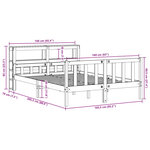 vidaXL Cadre de lit sans matelas 160x200 cm bois massif de pin