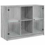 vidaXL Buffet sonoma gris 102x37x75 5 cm bois d'ingénierie