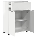 vidaXL Cabinet de salle de bain Blanc brillant 72 5 x 36 5 x 100 cm