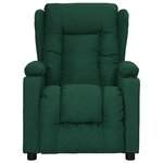 vidaXL Fauteuil inclinable Vert foncé Tissu