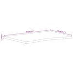 vidaXL Dessus de bureau avec courbe 90x60x2 5 cm manguier massif brut